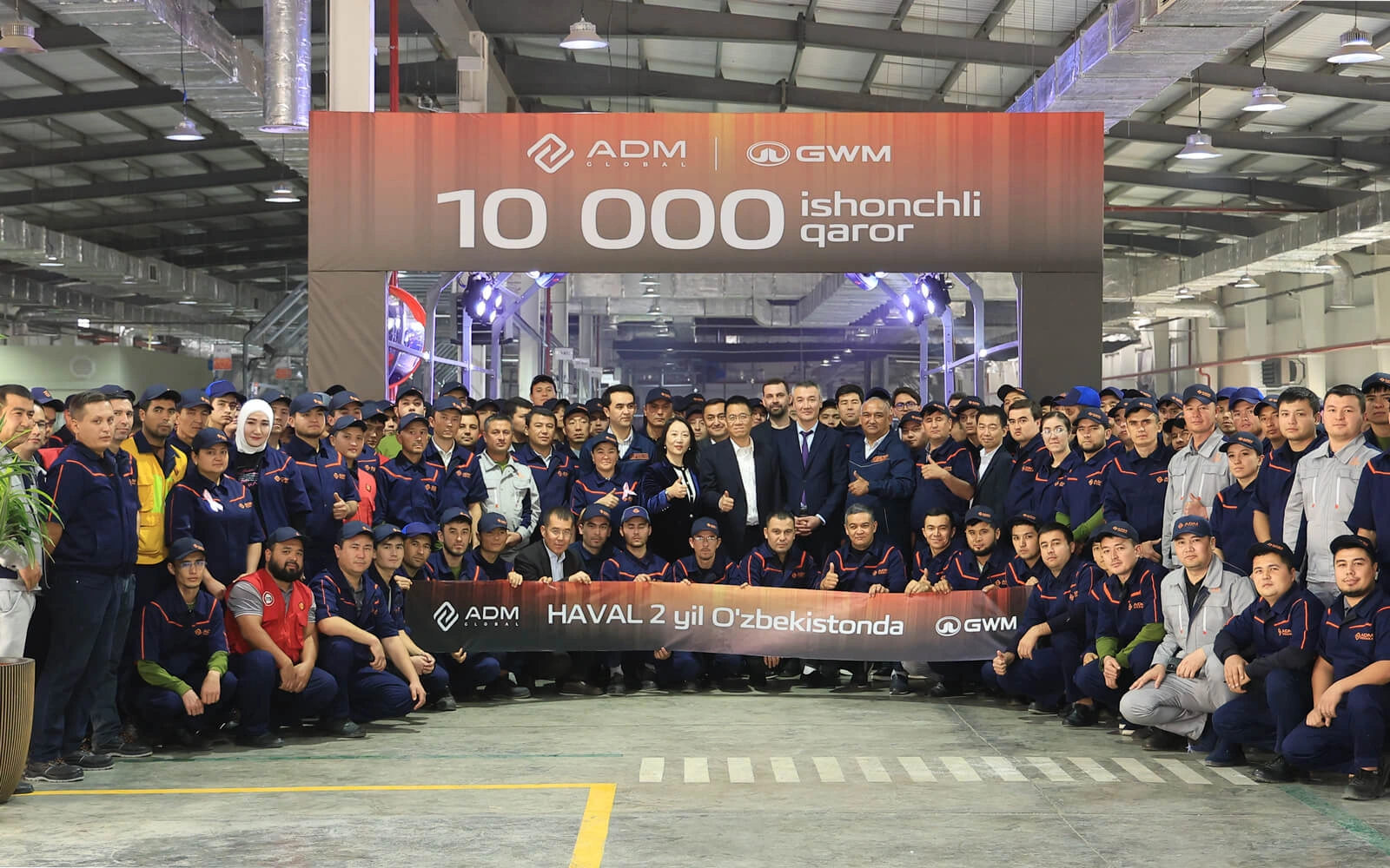 ADM Jizzakh zavodida HAVAL brendining 10000-chi avtomobili yig'ildi