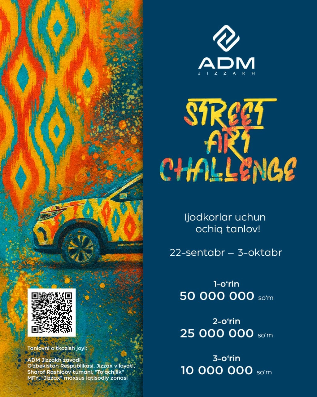 ADM STREET ART CHALLENGE: muralistlar uchun ochiq tanlov
